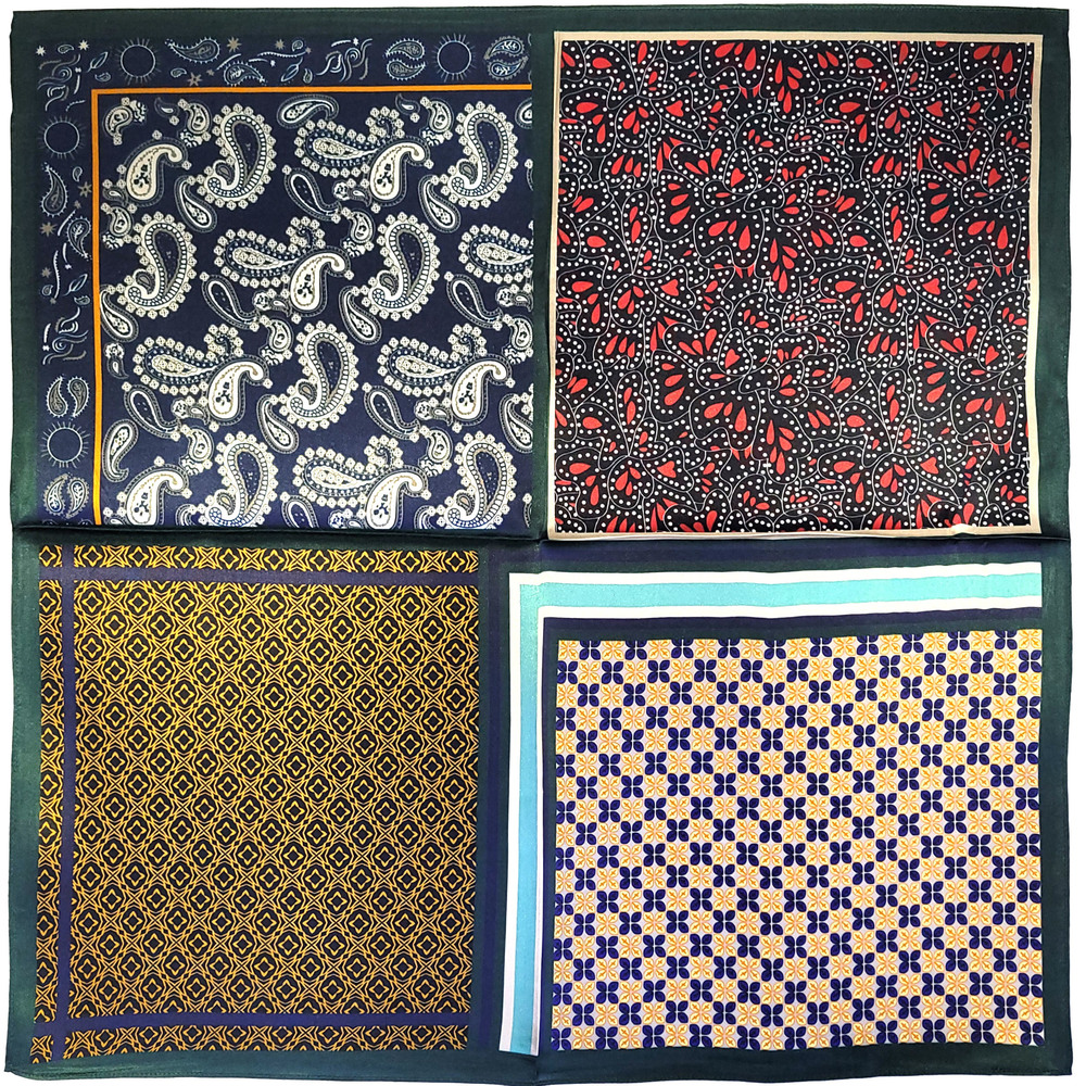 NWT Genuine 100% Mulberry Silk Satin Scarf 25"x25" Medium Square Shawl Wrap 5756